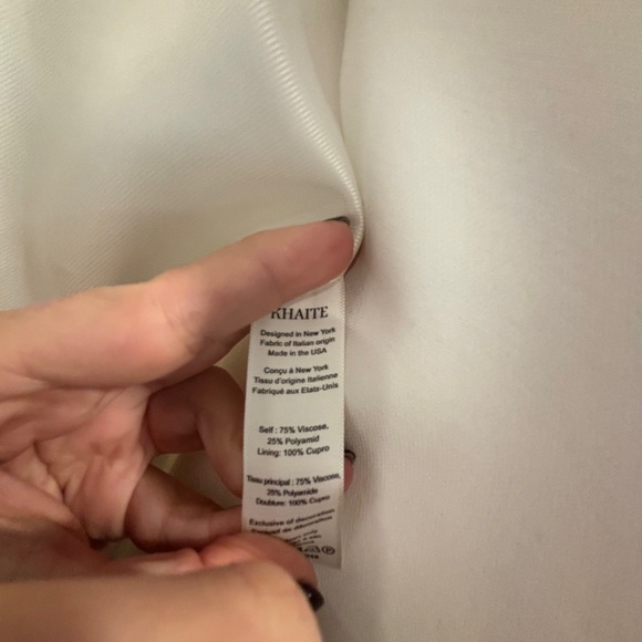 KHAITE White Cobble Long Coat Size 8 NWT - Picture 15 of 16